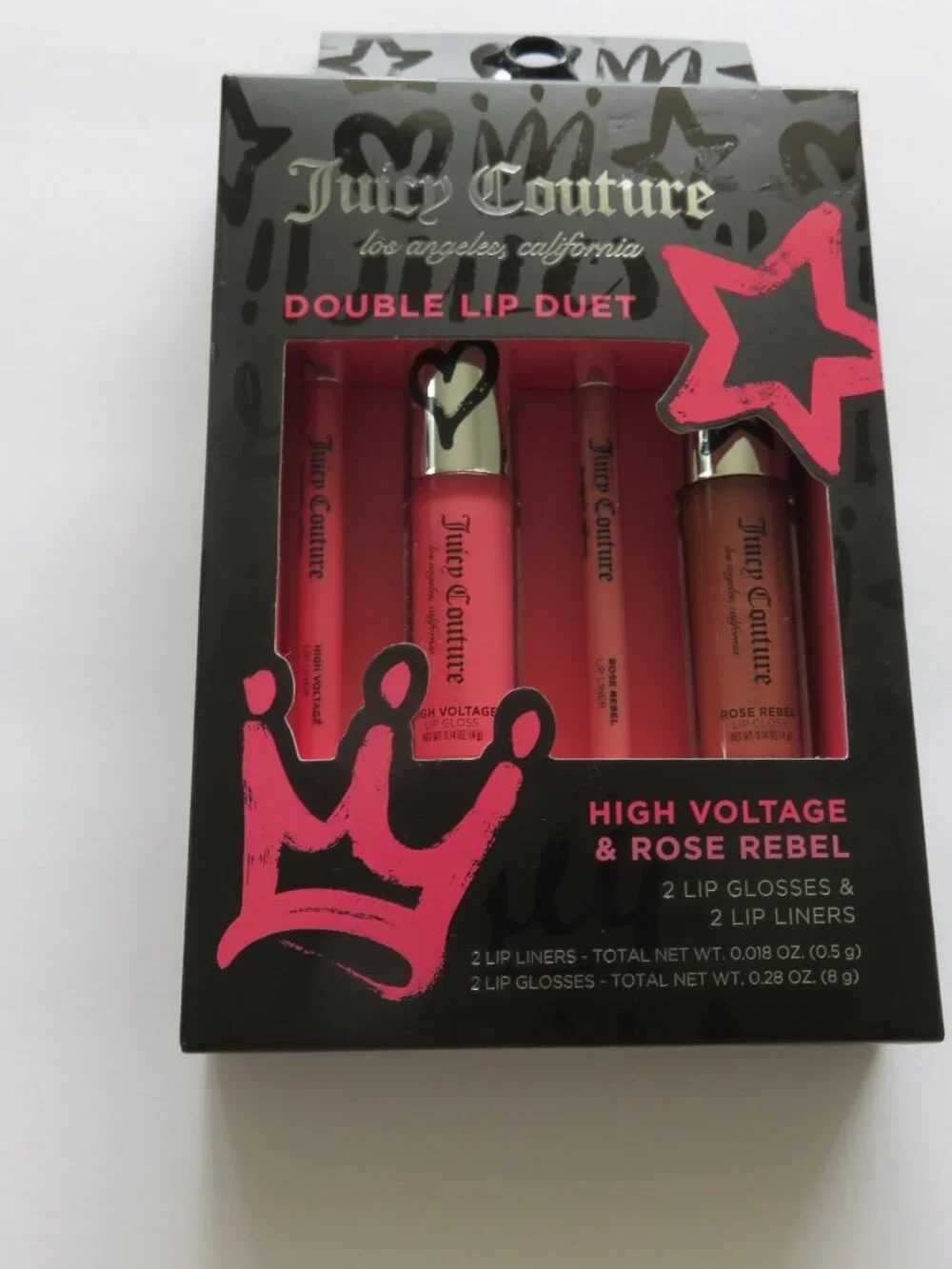 (#143) Juicy Couture Double Lip Duet - High Voltage & Rose Rebel (Pink/Coral)